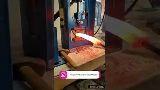 forging Damascus billet for a round leather knife. this is part two of many.