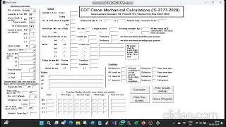 EOT Crane Mechanical & Electrical component selection and design software( www.eotcranedesign.com )
