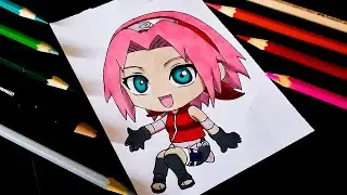 Drawing Sakura Haruno Chibi - Naruto