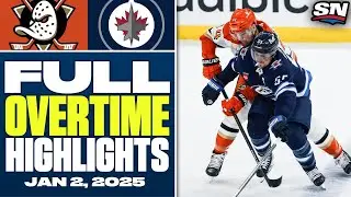 Anaheim Ducks at Winnipeg Jets | FULL Overtime Highlights - January 2, 2025