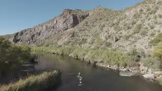 Coon Bluff Launch #saltriver - 1:58 Low Pass Over the Salt River #cravedrones #arizona