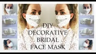 Bridal face mask diy tutorial, How to make face mask, Face mask sewing diy, Wedding,  Anita Benko
