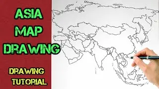 Learn how to draw Asia map | How i can draw Asia map easy step by step