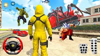 👑Yellow Criminal, SPIDER CAR Drive on City 🏙️ _Indian Theft Aura Simulator Android Gameplay i0s 2026