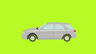 Road Trip Car Moving Green Screen Background