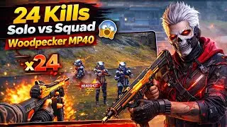 24 Kills Solo vs Squad 😱 Woodpecker MP40 | Free Fire Full Gameplay #freefire #freefirebangla