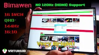 This Portable Monitor Lacks 120Hz HDMI - Bimawen 16 Inch 2.5K 144Hz Portable Monitor