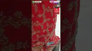 SKU: ARNG-4206 &ldquo;The Majestic Red&rdquo; Premium Designer Saree||Fendi Fabric||Zari||Crystals