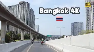Driving 4K 🇹🇭 Outskirts of Bangkok in Thailand 2022