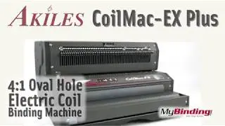 Akiles CoilMac EX Plus 4:1 Oval Hole Electric Coil Binding Machine with Electric Inserter