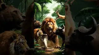 🎨 Jungle Chaos | Wild Animals Game Art Scene