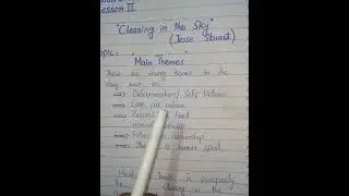 English Lecture#8 Clearing in the Sky by Jess Stuart
