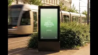 Outdoor Digital Signage Mockup Graphic Download