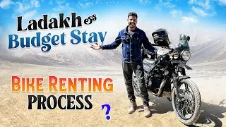 Ladakh Road Trip - బడ్జెట్ స్టే & Bike Renting | Ep-02 | Ladakh Trip | Ride With Vj