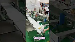Food metal detector and checkweigher combined in one unit for aluminum foil