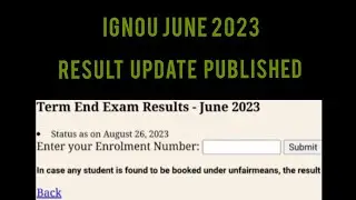 Ignou June 2023 result term end Exam result Latest Update ignou result 2023