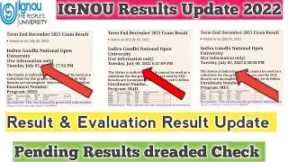 IGNOU Results Update 2022 IGNOU Evaluation result update 2022 ignou date sheet and Hall Ticket 2022