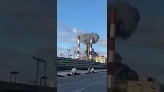 Момент &laquo;прилёта&raquo; двух крылатых в киевскую ТЭЦ-6