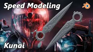 Kunai (Warframe)| for 3d Print| Timelapse| Blender 3d