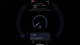 Verizon 5G speed test at my house, service is back online, still have to restart my iPhone 12