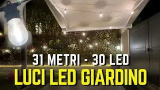 31 metri di ILLUMINAZIONE LED GlobaLink CATENA DI LUCI da GIARDINO, TERRAZZO economica