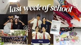 vlog #1: last week of school 🤍 || night study, last lessons, gifts, pics!