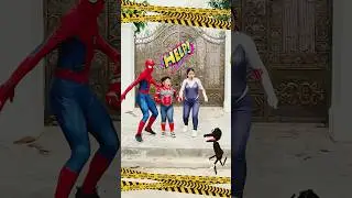 Many giant monsters scare the superhero team #shorts #youtubeshorts #spiderman