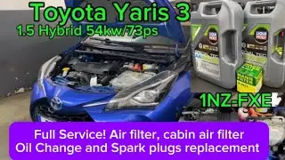 Toyota Yaris 1.5 Hybrid Full service DIY Yaris 3 1.5 Hybrid Inspektion 1NZ-FXE