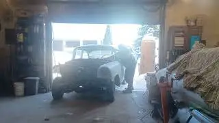 '56 CHEVY GOES OUT...SQUAREBODY COMES IN & ENGINE COMES OUT!
