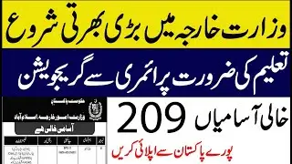 Ministry of foreign affairs islamabad jobs 2021