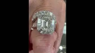 Fabulous! Custom designed Platinum heavy mounting with custom Diamonds in the engagement ring!