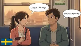 20 Minutes of Daily Swedish Conversation Practice | 10 Short conversations on the train (A1-A2)