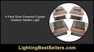 4 pack solar powered copper outdoor garden light