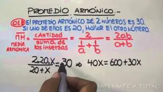 PROMEDIO ARMONICO (Media Armónica)