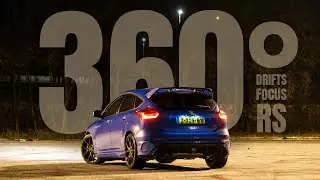 360 DRIFTS & REVERSE ENTRIES ON ICY PARKING LOT - FORD FOCUS RS POV DRIVE