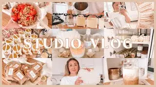 STUDIO VLOG | making summer candles, h&m home unboxing & new candle storage