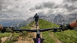 MTB tour on Dolomites from Canazei by Vernadais , Sas Bianch de Roseal,Sas Porcel , Col Bel.