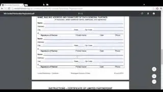 How to Start a Partnership (LP|LLP) in Washington | WA Secretary of State