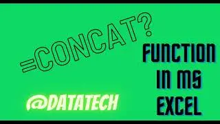 CONCAT function in MS Excel