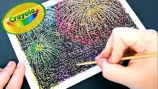 DIY Crayon Fireworks ● Fuegos artificiales con crayones ● Scratch art