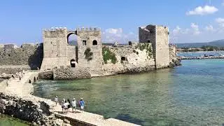 Walking in Peloponnese Greece Methoni Castle 🏰 Travel Vlog 🎥 Fabulous Hotel also 😜 Travel Vlog 🎥👀😊
