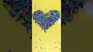 Reverse Video! Simple Heart With Beads! #shorts #reverse #infinite