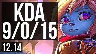 POPPY vs LEE SIN (JNG) | 9/0/15, Rank 8 Poppy, Legendary | KR Challenger | 12.14