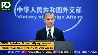 CPEC Updates: China fully agrees with President Alvi's assessment on CPEC -Wenbin |Pakistan Observer