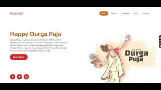 Happy Durga Puja HTML | CSS 