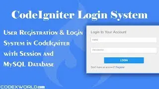 User Registration and Login System in CodeIgniter