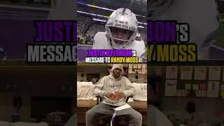 Jefferson sends love to Randy Moss, who is battling Cancer 💜 #RandyMoss #JustinJefferson #TD #Cancer