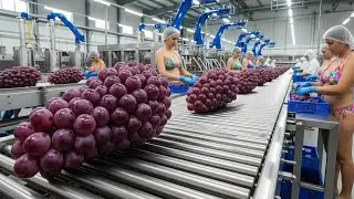 Inside a Modern Grape Juice Factory: From Vineyard Harvest to Delicious Drink (The Whole Process)