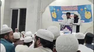 دارالعلوم عزیزیہ، نیا نگر، میرا روڈ، ممبئی کے مدرسہ میں دستار بندی کےموقع پرحافظ احسان نے ترانہ پڑھا