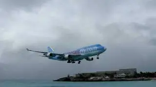 Corsair Boeing 747 F-HSEA landing on RWY 09 at St. Maarten